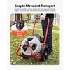 image:imageVEVOR Drain Cleaner Machine 75 FT x 38 Inch Sewer Snake Auger Manual Feed on Wheels Portable Drain Cleaning Machine with 6 Cutters amp Airactivated Foot Switch for 2 to 4 Pipes75 FT x 38