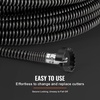 image:imageVEVOR Drain Cleaning Cable 100 FT x 58 Inch Professional Sectional Drain Cleaner Cable with 7 Cutters for 08 to 39 Pipes for Hollow Core Sewer Cleaner Auger Sink Toilet100FT x 58Inch