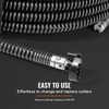 image:imageVEVOR Drain Cleaning Cable 100 FT x 58 Inch Professional Sectional Drain Cleaner Cable with 7 Cutters for 08 to 39 Pipes for Hollow Core Sewer Cleaner Auger Sink Toilet66FT x 58Inch
