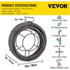 image:imageVEVOR Drain Cleaning Cable 75ft x 38 inch Solid Core Cable Sewer Cable Drain Auger Cable Cleaner Snake Clog Pipe Drain Cleaning Cable WFour Shapes of Cutters100Ft x 38Inch