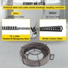 image:imageVEVOR Drain Cleaning Cable 75ft x 38 inch Solid Core Cable Sewer Cable Drain Auger Cable Cleaner Snake Clog Pipe Drain Cleaning Cable WFour Shapes of Cutters75Ft x 38Inch