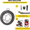 image:imageVEVOR Drain Cleaning Cable 75ft x 38 inch Solid Core Cable Sewer Cable Drain Auger Cable Cleaner Snake Clog Pipe Drain Cleaning Cable WFour Shapes of Cutters50Ft x 12Inch