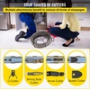 image:imageVEVOR Drain Cleaning Cable 75ft x 38 inch Solid Core Cable Sewer Cable Drain Auger Cable Cleaner Snake Clog Pipe Drain Cleaning Cable WFour Shapes of Cutters100Ft x 38Inch