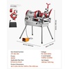 image:imageVEVOR Electric Pipe Threader Machine 750W 28RPM Threading Cutting Machine 12 to 2 inch Pipes Threading Cutter Tool with Foot Pedal for Plumbing Automotive Repairs Metalworking12  4