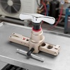 image:imageVEVOR Flaring Tool HVAC 45 Eccentric Single Flaring Tool for 1434 amp 619mm Copper Aluminum Tubes  with Metric amp SAE Clamps Tube Cutter amp Toolbox for Refrigeration Air Conditioner RepairSAE  Metric Sizes