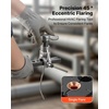 image:imageVEVOR Flaring Tool HVAC 45 Eccentric Single Flaring Tool for 1434 amp 619mm Copper Aluminum Tubes  with Metric amp SAE Clamps Tube Cutter amp Toolbox for Refrigeration Air Conditioner RepairSAE Sizes