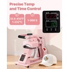 image:imageVEVOR Hat Heat Press Machine with 2 Interchangeable Platens and Caps Stretcher Precise Temperature amp Time Control Heat Press for Hats and Caps for HTV Iron On and Sublimation Projects WhitePink