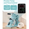 image:imageVEVOR Hat Heat Press Machine with 2 Interchangeable Platens and Caps Stretcher Precise Temperature amp Time Control Heat Press for Hats and Caps for HTV Iron On and Sublimation Projects WhiteGreen