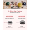 image:imageVEVOR Hat Heat Press Machine with 2 Interchangeable Platens and Caps Stretcher Precise Temperature amp Time Control Heat Press for Hats and Caps for HTV Iron On and Sublimation Projects WhitePink