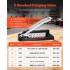 image:imageVEVOR Heavy Duty Ferrule Hose Crimper Standard Bench Hose Crimping Tool with 100pcs Ferrules 0593 amp 0625 ID 044063 Crimping Range for PVC Rubber amp Air Hoses Torch Hoses Repair Kit5 Dies Crimper