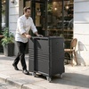 image:imageVEVOR Insulated Food Pan Carrier 82 Qt NonElectrical Food Warmer with Wheel amp 304 Stainless Steel Latch LLDPE Stackable Hot Box for Various Pan SizesNOT Included Fit Catering BBQ EventBlack5 Inch