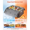 image:imageVEVOR Insulated Food Pan Carrier 82 Qt NonElectrical Food Warmer with Wheel amp 304 Stainless Steel Latch LLDPE Stackable Hot Box for Various Pan SizesNOT Included Fit Catering BBQ EventBlack40QT