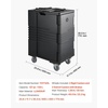image:imageVEVOR Insulated Food Pan Carrier 82 Qt NonElectrical Food Warmer with Wheel amp 304 Stainless Steel Latch LLDPE Stackable Hot Box for Various Pan SizesNOT Included Fit Catering BBQ EventBlack256 x 177 x 305 in