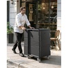 image:imageVEVOR Insulated Food Pan Carrier 82 Qt NonElectrical Food Warmer with Wheel amp 304 Stainless Steel Latch LLDPE Stackable Hot Box for Various Pan SizesNOT Included Fit Catering BBQ EventBlack5 Inch