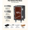 image:imageVEVOR Insulated Food Pan Carrier 82 Qt NonElectrical Food Warmer with Wheel amp 304 Stainless Steel Latch LLDPE Stackable Hot Box for Various Pan SizesNOT Included Fit Catering BBQ EventBlack256 x 177 x 305 in