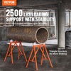 image:imageVEVOR Pipe Stand with Roller Head Heavy Duty 2500 LBS Load Capacity Suitable for 236 inches Pipes 45 Steel Roller Pipe Stand for WeldingOrange