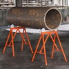 image:imageVEVOR Pipe Stand with Roller Head Heavy Duty 2500 LBS Load Capacity Suitable for 236 inches Pipes 45 Steel Roller Pipe Stand for WeldingOrange