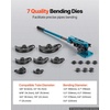 image:imageVEVOR Pipe Tube Bender 38 to 1 OD Manual Pipe Tube Bender with 7 Bending Dies 180 Copper Aluminum Pipes Bending Tools for HVAC Air Conditioning Refrigerator Auto RepairBlue