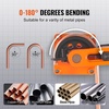 image:imageVEVOR Pipe Tube Bender 38 to 1 OD Manual Pipe Tube Bender with 7 Bending Dies 180 Copper Aluminum Pipes Bending Tools for HVAC Air Conditioning Refrigerator Auto RepairOrange