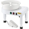 image:imageVEVOR Pottery Wheel for Adults 11in28cm Ceramic Wheel Forming Machine 06in Adjustable Lift Leg 350W Professional Pottery Kit with Foot Pedal Detachable Basin for Work Art Craft DIY WhiteWhite 11inch