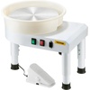 image:imageVEVOR Pottery Wheel for Adults 11in28cm Ceramic Wheel Forming Machine 06in Adjustable Lift Leg 350W Professional Pottery Kit with Foot Pedal Detachable Basin for Work Art Craft DIY WhiteWhite 14inch