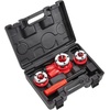 image:imageVEVOR Ratchet Pipe Threader Kit with 4 Dies 12 NPT 34 NPT 1 NPT 114 NPT Manual Ratcheting Pipe Threading Tool Portable Pipes Threader Set with Toolbox for Plumbing Installation amp Repair12  1