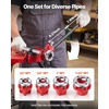 image:imageVEVOR Ratchet Pipe Threader Kit with 4 Dies 12 NPT 34 NPT 1 NPT 114 NPT Manual Ratcheting Pipe Threading Tool Portable Pipes Threader Set with Toolbox for Plumbing Installation amp Repair12  114