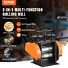 image:imageVEVOR Rolling Mill 376 mm Jewelry Rolling Mill Machine 1 2 Gear Ratio 3in1 MultiFunction Rolling Mill 017mm Press Thickness for Metal Jewelry Making Sheet Square Wire Semicircle Pattern45mm