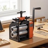 image:imageVEVOR Rolling Mill 376 mm Jewelry Rolling Mill Machine 1 2 Gear Ratio 3in1 MultiFunction Rolling Mill 017mm Press Thickness for Metal Jewelry Making Sheet Square Wire Semicircle Pattern40mm
