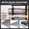 image:imageVEVOR Rolling Mill 376 mm Jewelry Rolling Mill Machine 1 2 Gear Ratio 3in1 MultiFunction Rolling Mill 017mm Press Thickness for Metal Jewelry Making Sheet Square Wire Semicircle Pattern75mm