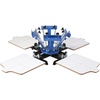 image:imageVEVOR Screen Printing Machine 4 Color 4 Station 360 Rotable Silk Screen Printing Press 212x177in  54x45cm Screen Printer Machine DoubleLayer Positioning Pallet for TShirt DIY Printing