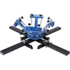 image:imageVEVOR Screen Printing Machine 4 Color 4 Station 360 Rotable Silk Screen Printing Press 212x177in  54x45cm Screen Printer Machine DoubleLayer Positioning Pallet for TShirt DIY Printing