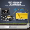 image:imageVEVOR Sewer Camera 100ft Drain Inspection Camera with 7 Screen IP68 Waterproof Snake Plumbing Camera with 12PCS Adjustable LEDs 16 GB SD Card for Sewer Line Duct Drain Pipe Plumbing165ft50m