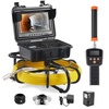 image:imageVEVOR Sewer Camera 165 ft50 m 9 Screen Pipeline Inspection Camera with DVR Function Waterproof IP68 Camera w12 Adjustable LEDs wa 16 GB SD Card for Sewer Line Home Duct Drain Pipe Plumbing165ft50m