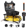image:imageVEVOR Sewer Camera 165 ft50 m 9 Screen Pipeline Inspection Camera with DVR Function Waterproof IP68 Camera w12 Adjustable LEDs wa 16 GB SD Card for Sewer Line Home Duct Drain Pipe Plumbing300ft915m