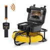 image:imageVEVOR Sewer Camera 165 ft50 m 9 Screen Pipeline Inspection Camera with DVR Function Waterproof IP68 Camera w12 Adjustable LEDs wa 16 GB SD Card for Sewer Line Home Duct Drain Pipe Plumbing300ft915m