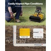 image:imageVEVOR Sewer Camera 66 ft20m 43 Drain Inspection Camera IP68 Waterproof Snake Plumbing Camera with Lights  6 Adjustable LEDs 4500mAh Battery amp 16GB Card for Sewer Line Duct Pipes66ft20m