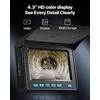 image:imageVEVOR Sewer Camera 66 ft20m 43 Drain Inspection Camera IP68 Waterproof Snake Plumbing Camera with Lights  6 Adjustable LEDs 4500mAh Battery amp 16GB Card for Sewer Line Duct Pipes98ft30m