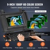 image:imageVEVOR Sewer Camera 98 ft30m SelfLeveling Drain Camera with 512Hz Transmitter Distance Counter 9 Screen 1080P HD Snake Plumbing Detector with Light12 LED amp 32GB Card for Duct Pipe165ft50m