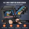 image:imageVEVOR Sewer Camera 98 ft30m SelfLeveling Drain Camera with 512Hz Transmitter Distance Counter 9 Screen 1080P HD Snake Plumbing Detector with Light12 LED amp 32GB Card for Duct Pipe165ft50m