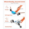 image:imageVEVOR Tubing Bender Kit 14 to 78 Inch Compact Ratcheting Tube Pipe Bender ForwardReverse Hand Bending Tool with 7 Aluminium Alloy Dies for Copper HVAC Air Conditioning Refrigeration RepairMulticolor