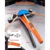 image:imageVEVOR Tubing Bender Kit 14 to 78 Inch Compact Ratcheting Tube Pipe Bender ForwardReverse Hand Bending Tool with 7 Aluminium Alloy Dies for Copper HVAC Air Conditioning Refrigeration RepairMulticolor