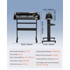 image:imageVEVOR Vinyl Cutter Machine 34 inches Bundle Manual Vinyl Plotter Cutter28 Inch