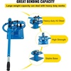 image:imageVEVOR YP9 Manual Bender 1  2 High Capacity Round Square Bar Metal Bender with 7 Bending Dies Metal Rod Bar Bender Bending Tool for Construction Site Auto RepairBlue