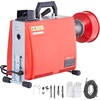image:imageVEVOR 66FT x 58 Inch Drain Cleaner Machine 250W Electric Sewer Snake Auger Manual Feed  with 7 Cutters 2 Steel Cables 66 x 58 and 15 x 38amp CWCCW Control for 16 to 4 PipesRed