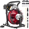 image:imageVEVOR Drain Cleaner Machine 100FT x 38 Inch Auto Feed Sewer Snake Auger on Wheels 370W Portable Drain Cleaning Machine with 8 Cutters amp Airactivated Foot Switch for 2 to 4 Pipes50 FT x 516
