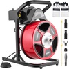 image:imageVEVOR Drain Cleaner Machine 50FT x 12 Inch Manual Feed Sewer Snake Auger  with 4 Cutters amp Airactivated Foot Switch for 2 to 4 Pipes50 FT x 12 Upgraded Version