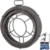 image:imageVEVOR Drain Cleaning Cable 75ft x 38 inch Solid Core Cable Sewer Cable Drain Auger Cable Cleaner Snake Clog Pipe Drain Cleaning Cable WFour Shapes of Cutters100Ft x 12Inch
