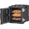 image:imageVEVOR Insulated Food Pan Carrier 82 Qt NonElectrical Food Warmer with Wheel amp 304 Stainless Steel Latch LLDPE Stackable Hot Box for Various Pan SizesNOT Included Fit Catering BBQ EventBlack82QT