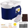 image:imageVEVOR Pottery Wheel for Adults 11in28cm Ceramic Wheel Forming Machine 06in Adjustable Lift Leg 350W Professional Pottery Kit with Foot Pedal Detachable Basin for Work Art Craft DIY WhiteBlue11inch